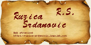 Ružica Srdanović vizit kartica